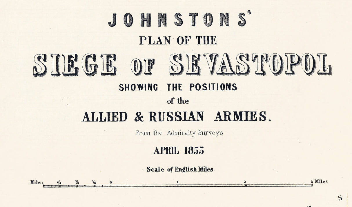 1855 Map of Sevastopol Crimea Ukraine