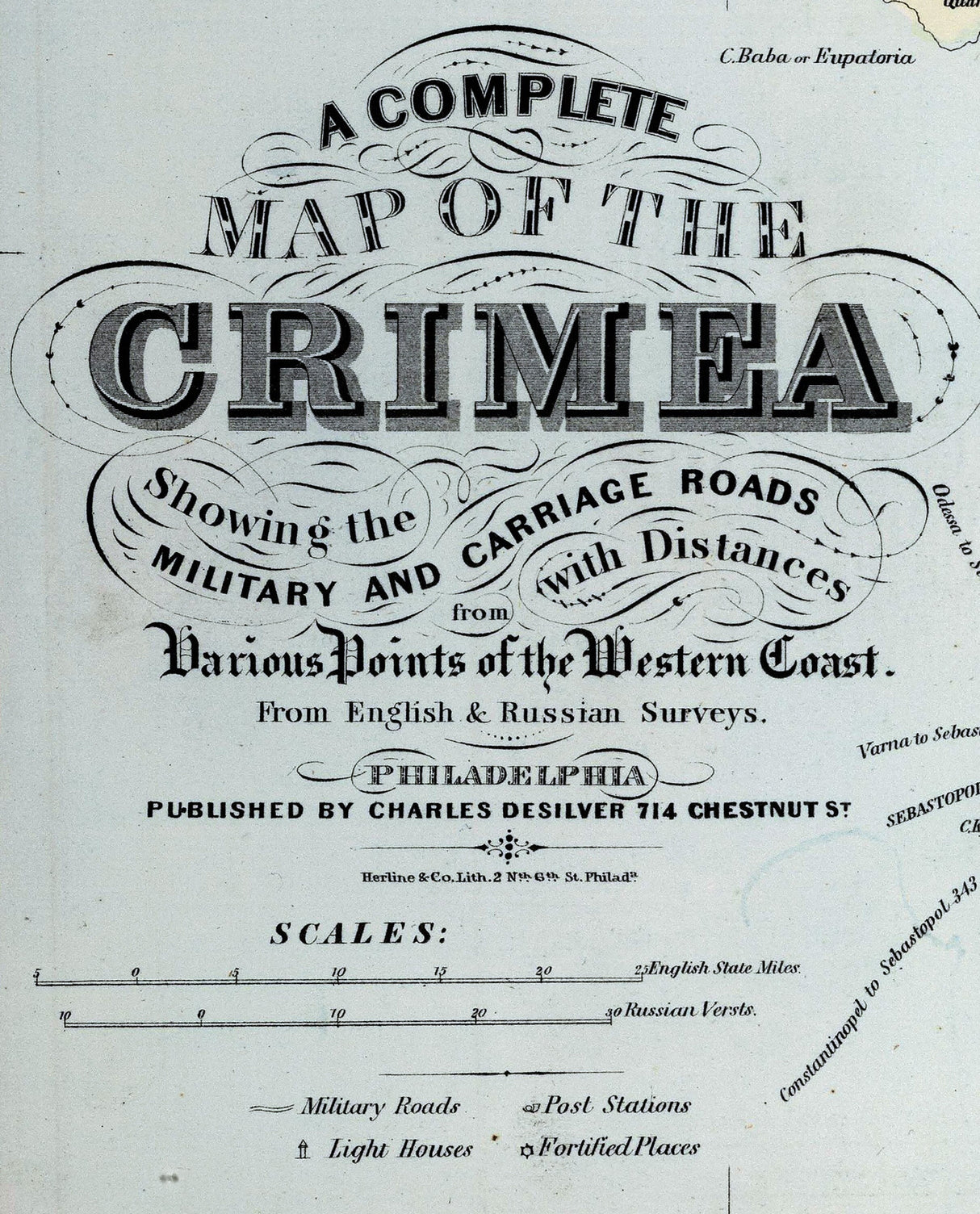 1860 Map of Crimea