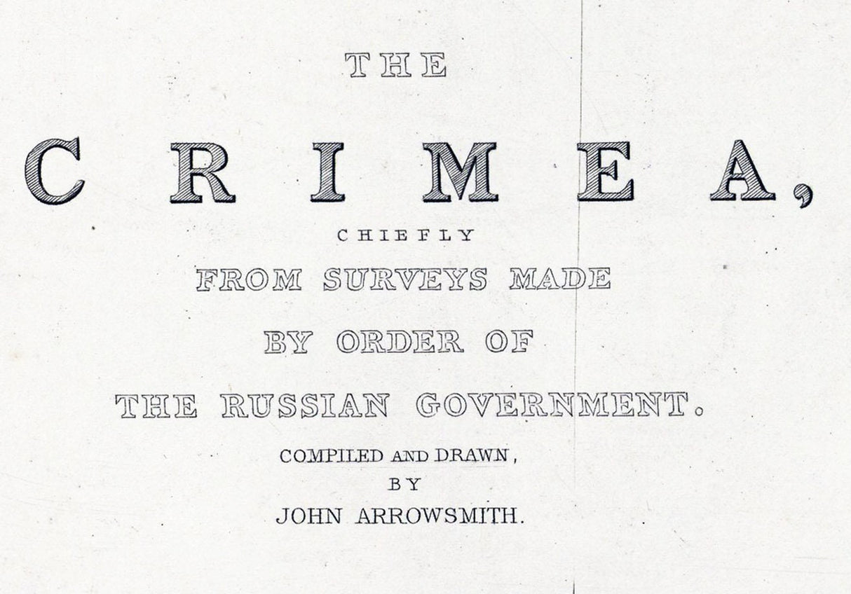 1884 Map of Crimea Ukraine