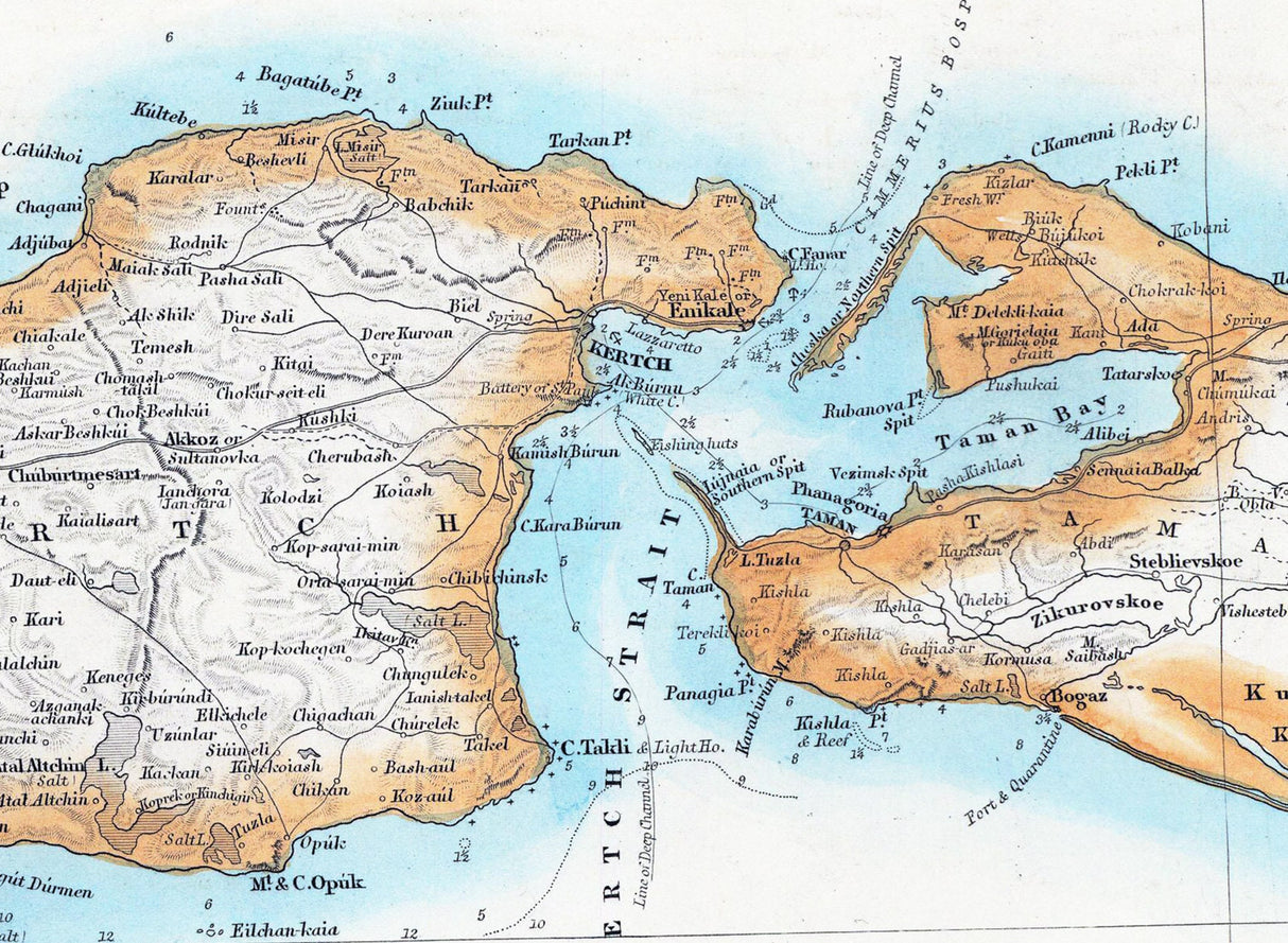 1884 Map of Crimea Ukraine