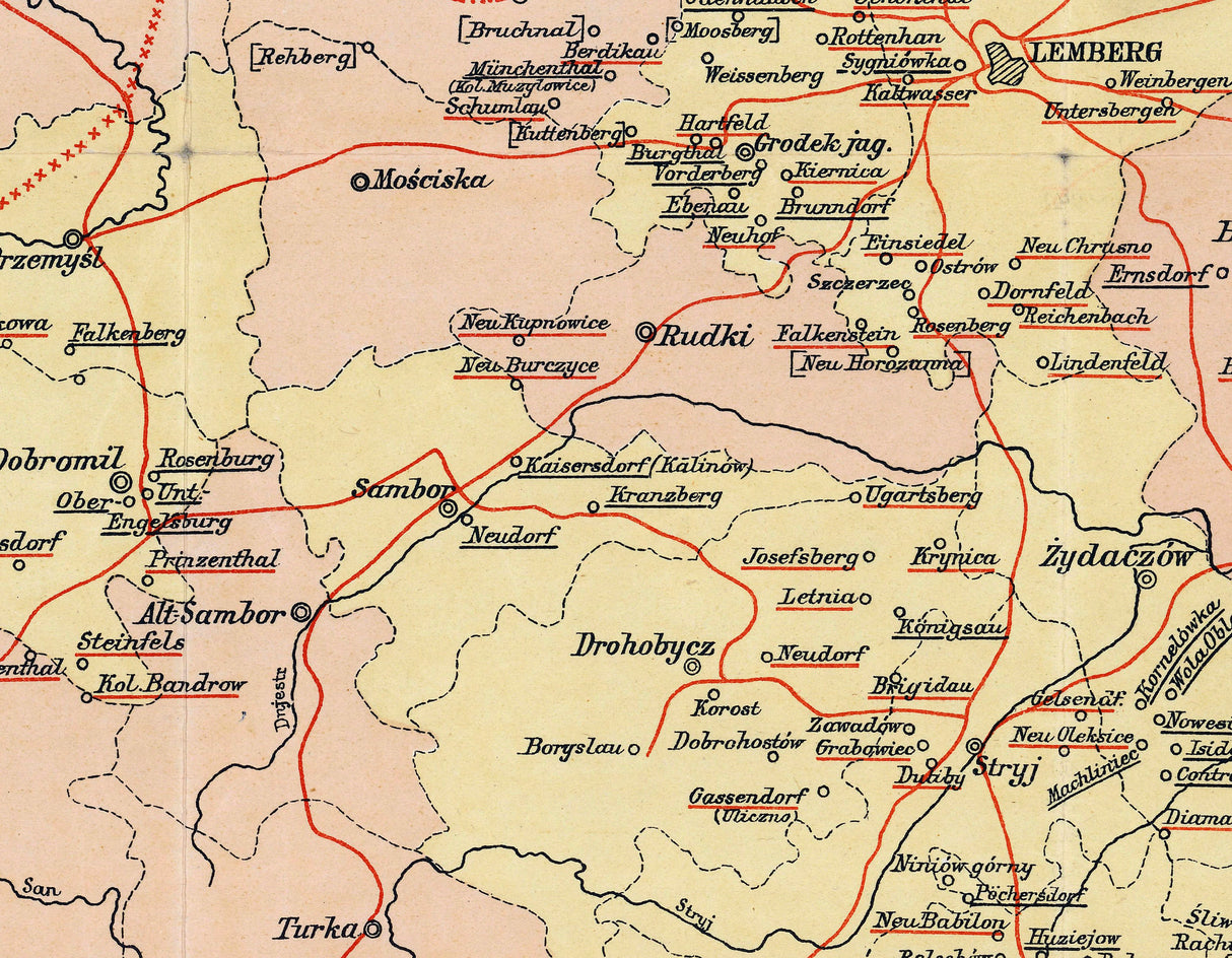 1913 Map of Galicia