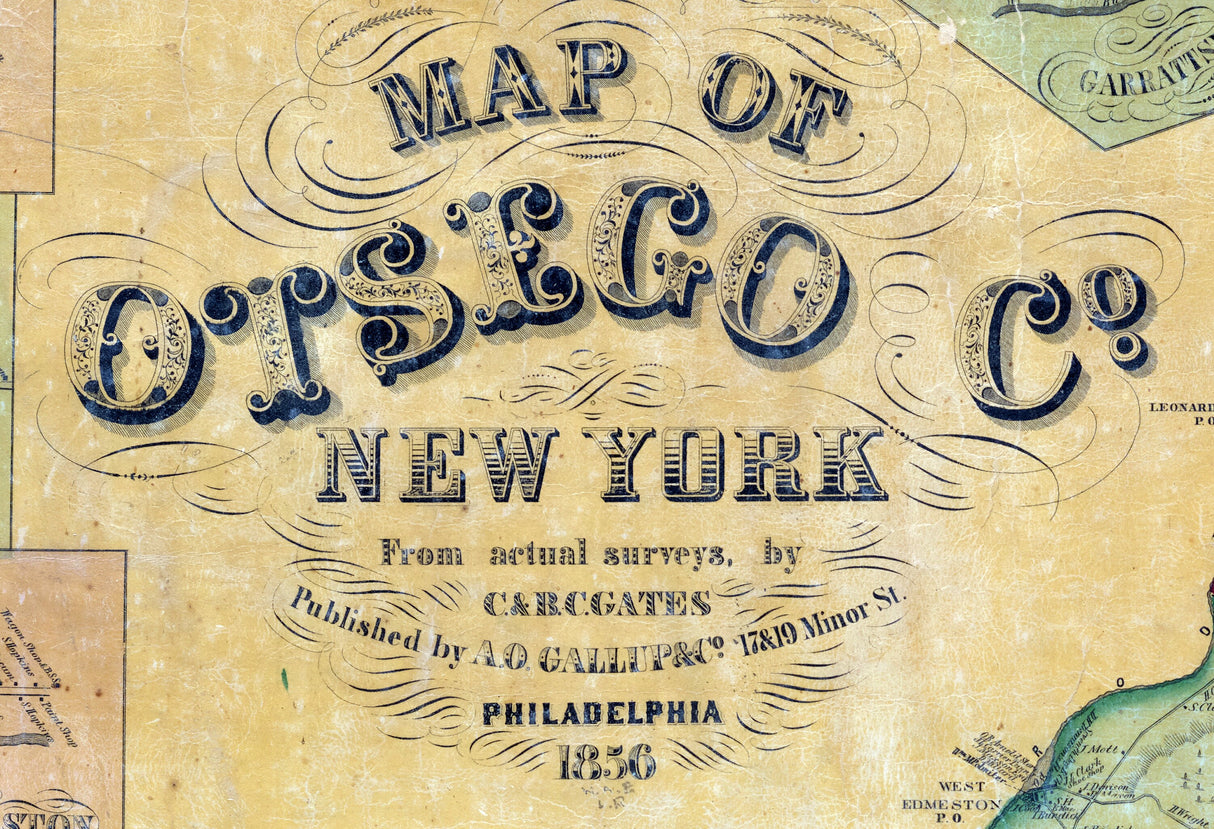 1856 Map of Otsego County New York