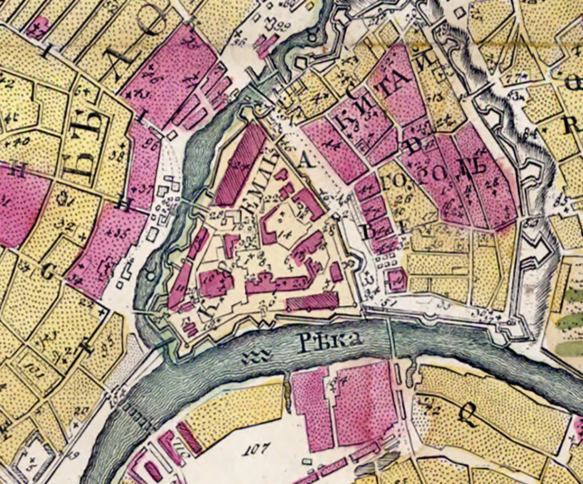 1739 Map of Moscow Russia