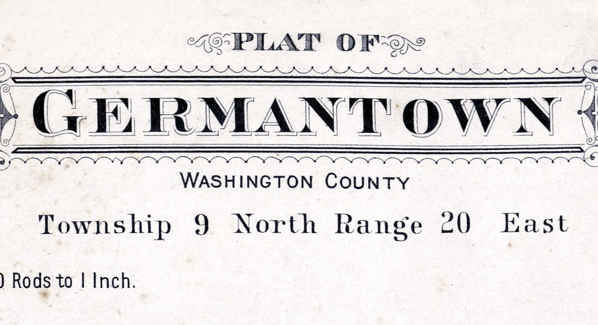 1915 Map of Germantown Township Washington County Wisconsin