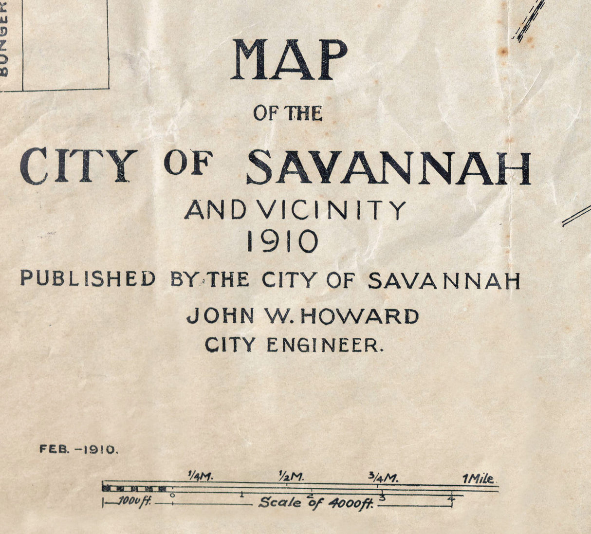 1910 Map of Savannah Georgia