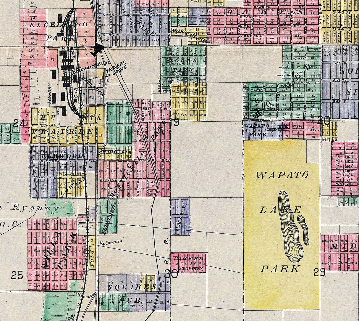1891 Map of Tacoma Washington and Environs