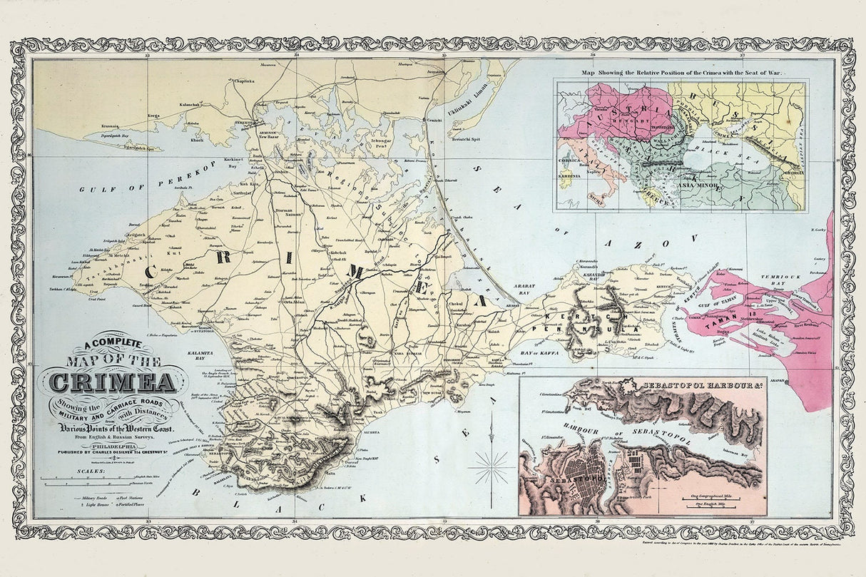 1860 Map of Crimea