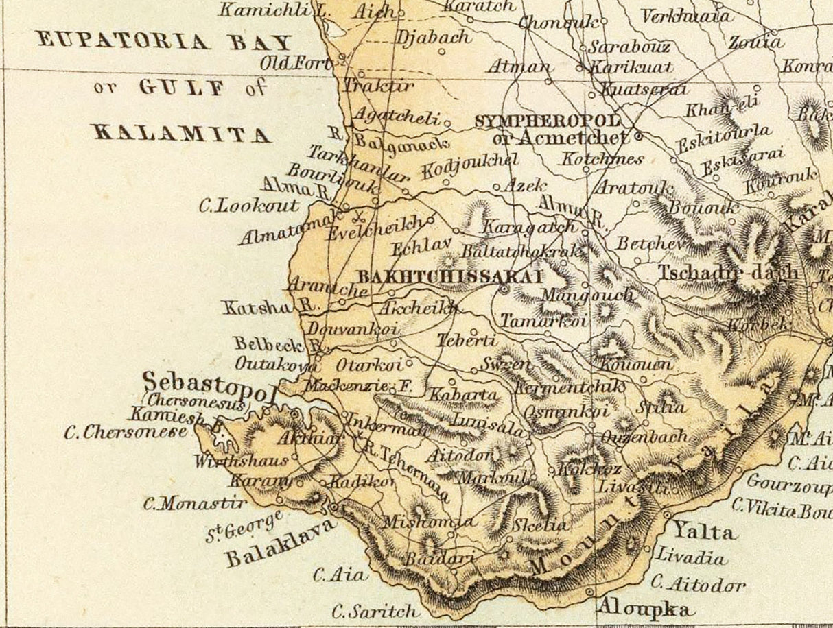1872 Map of Crimea