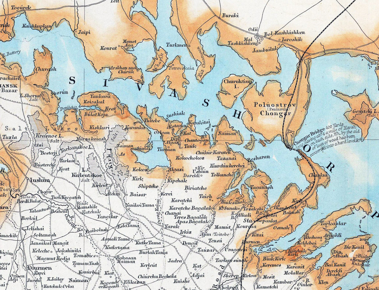 1884 Map of Crimea Ukraine