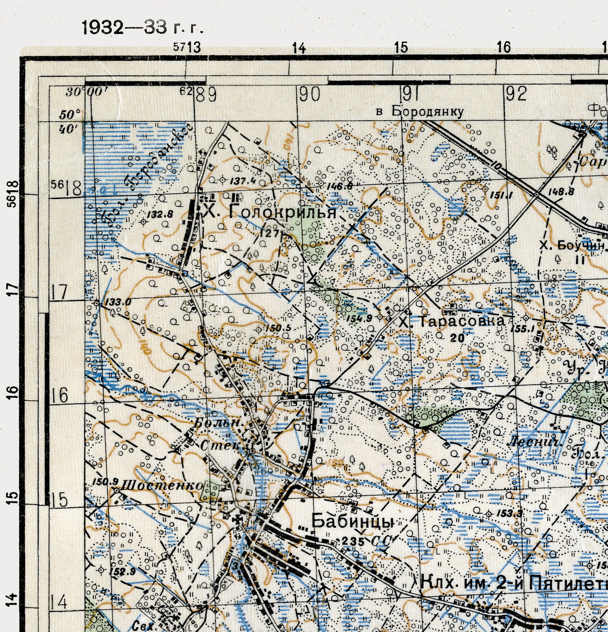1933 Map of Irpin Kiev Oblast Ukraine