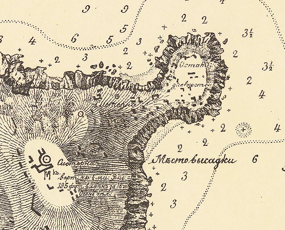 1856 Map of Snake Island Crimea Ukraine Zmiinyi Island