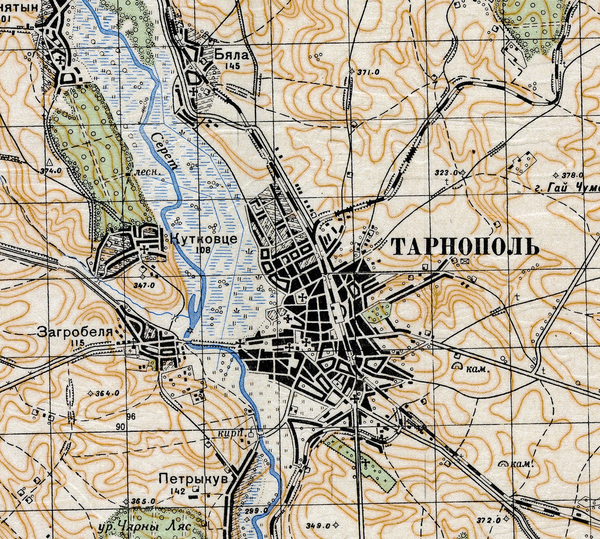 1943 Map of Ternopil Ternopil Oblast Ukraine