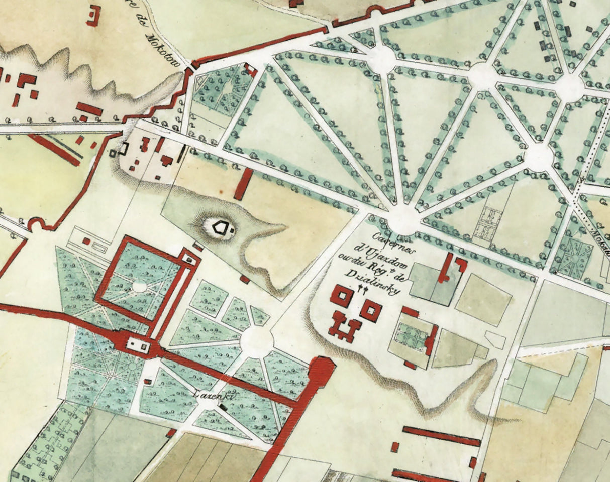 1796 Map of Warsaw Poland