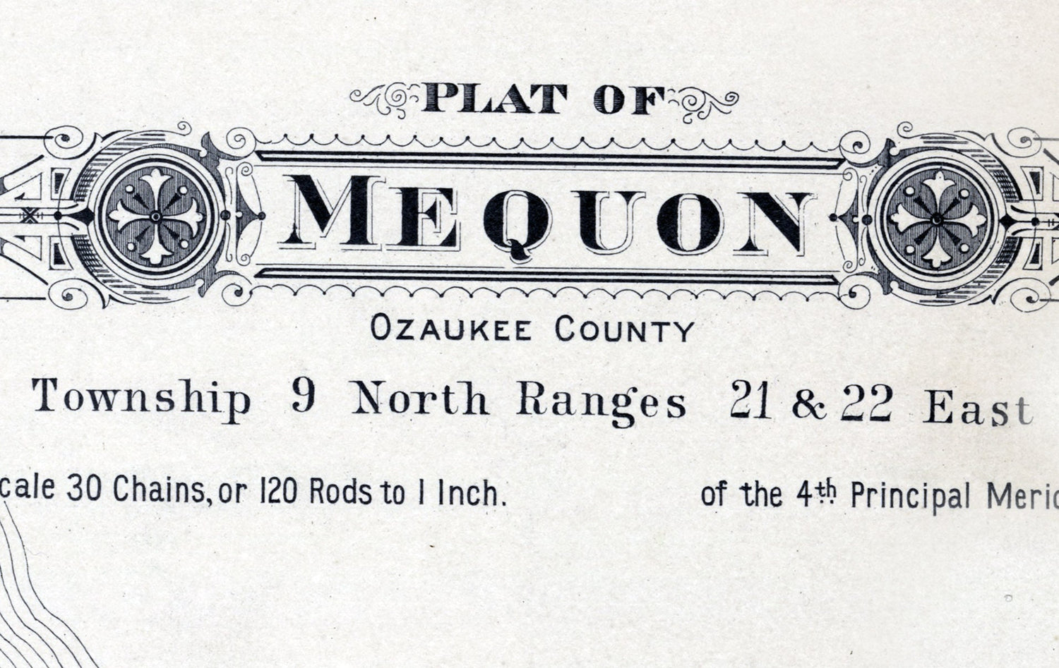 1915 Map of Mequon Township Ozaukee County Wisconsin