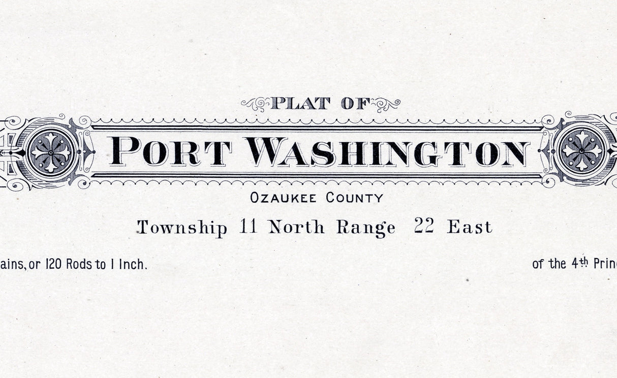 1915 Map of Port Washington Township Ozaukee County Wisconsin