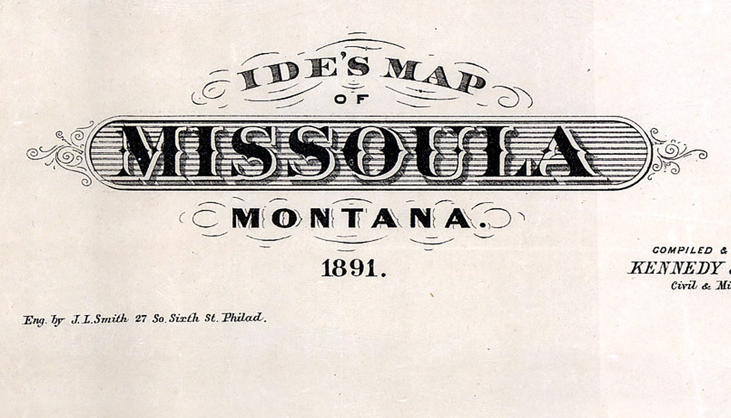 1891 Map of Missoula Montana