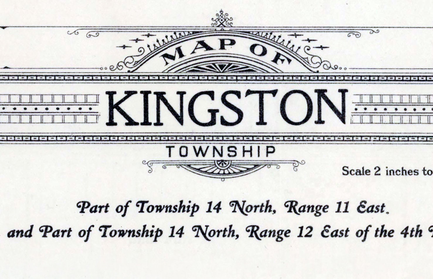 1923 Map of Kingston Township Green Lake County Wisconsin