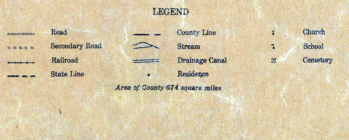 1923 Map of Hardeman County Tennessee