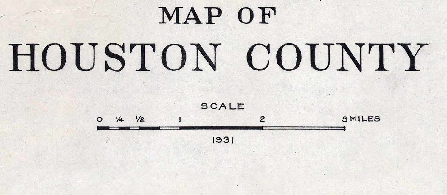 1931 Map of Houston County Tennessee