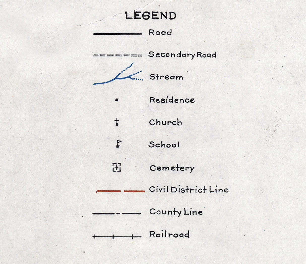 1931 Map of Houston County Tennessee