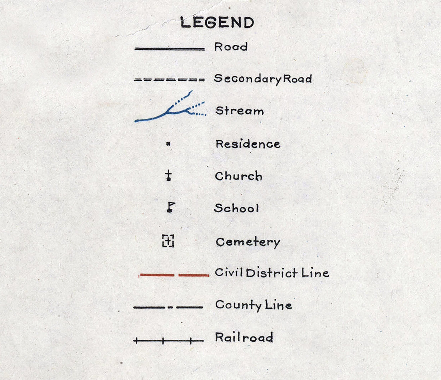 1931 Map of Houston County Tennessee