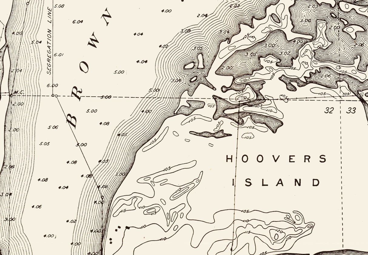 1916 Map of Browns Lake Woodbury County Iowa