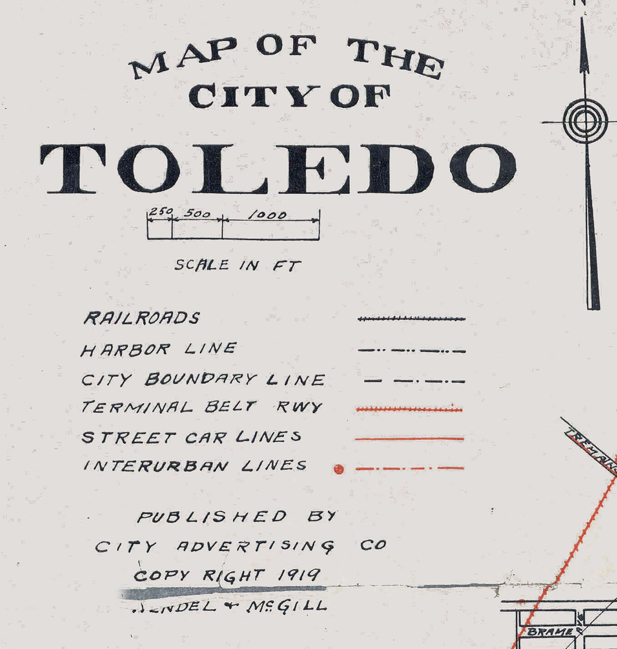 1919 Map of Toledo Ohio