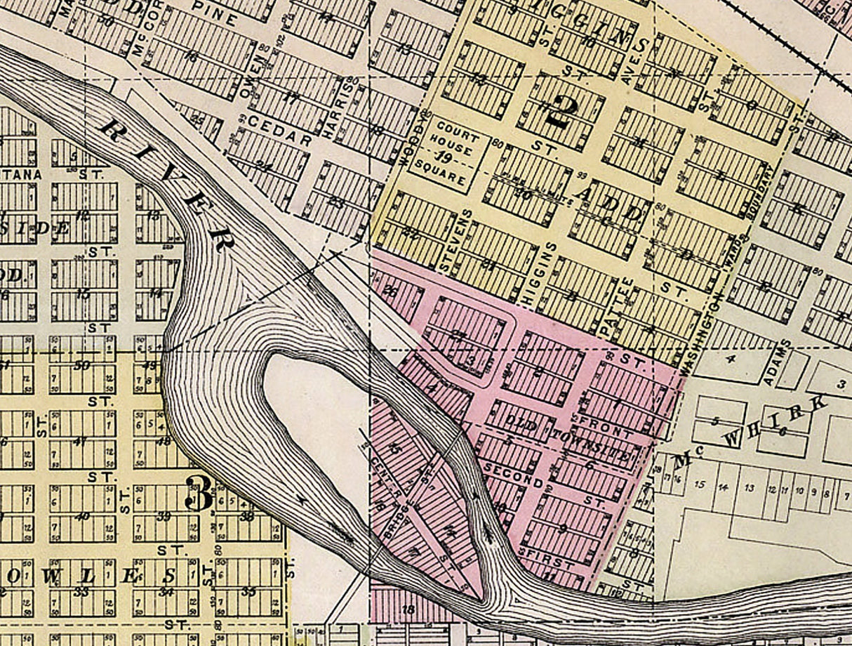 1891 Map of Missoula Montana