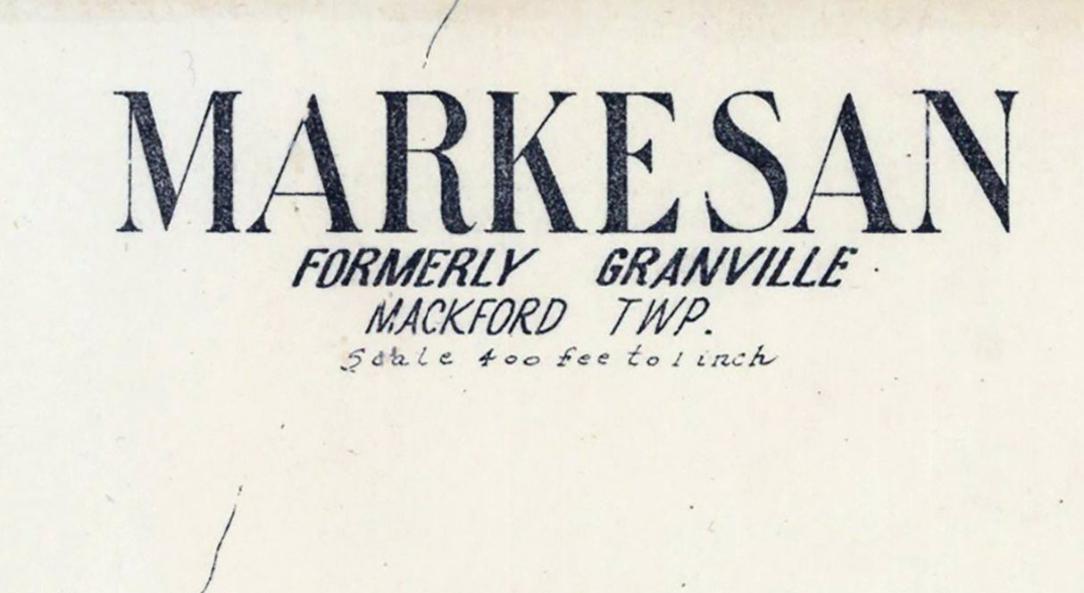 1923 Town Map of Markesan Green Lake County Wisconsin