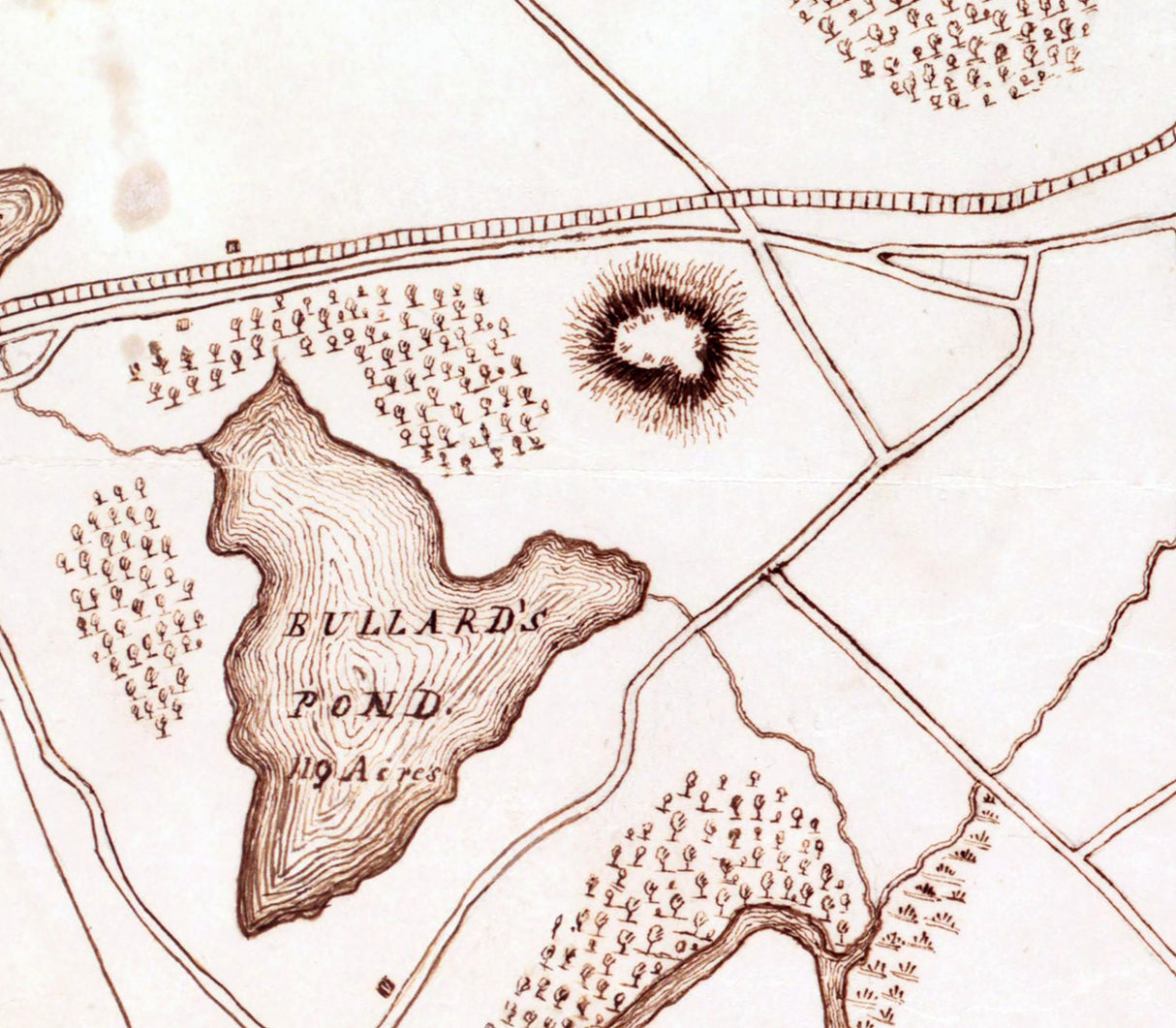 1852 Town Map of Needham Norfolk County Massachusetts