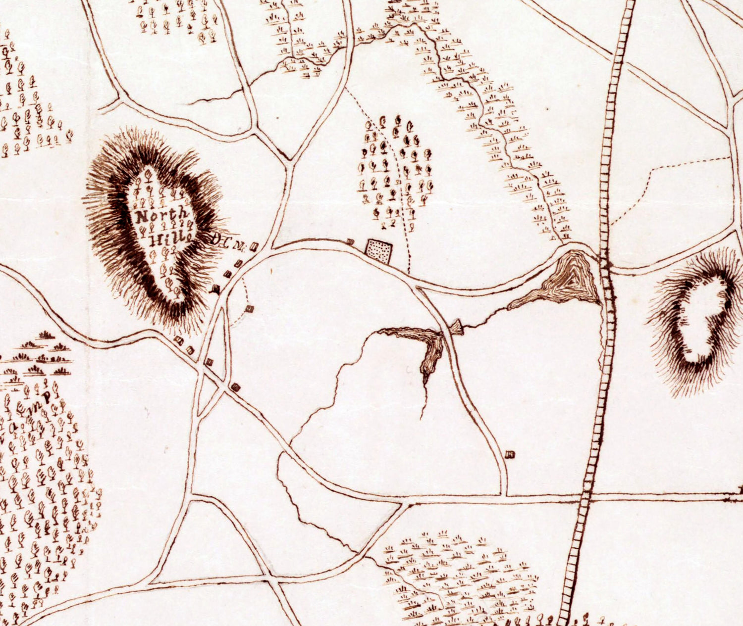 1852 Town Map of Needham Norfolk County Massachusetts
