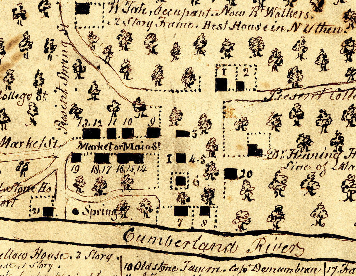 1804 Map of Nashville Tennessee