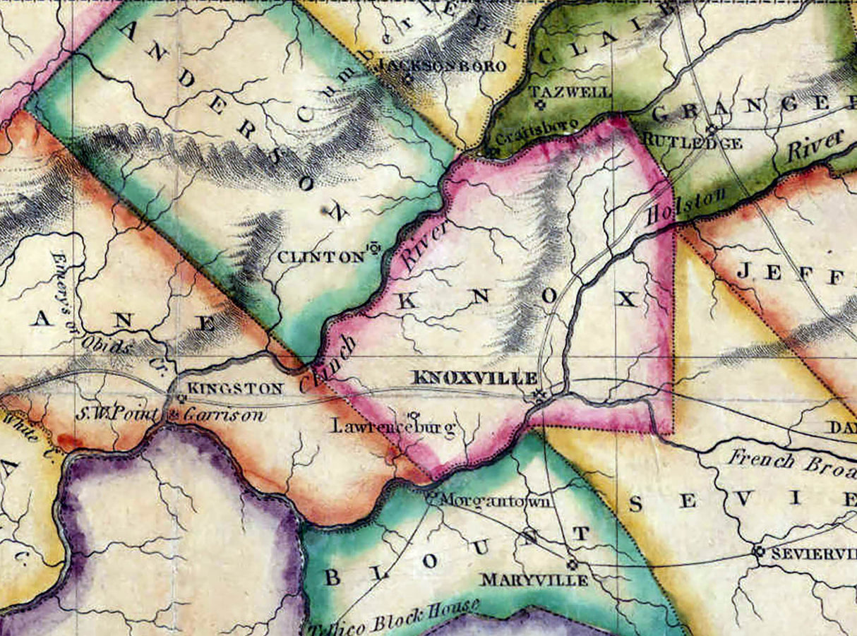 1818 Map of Tennessee