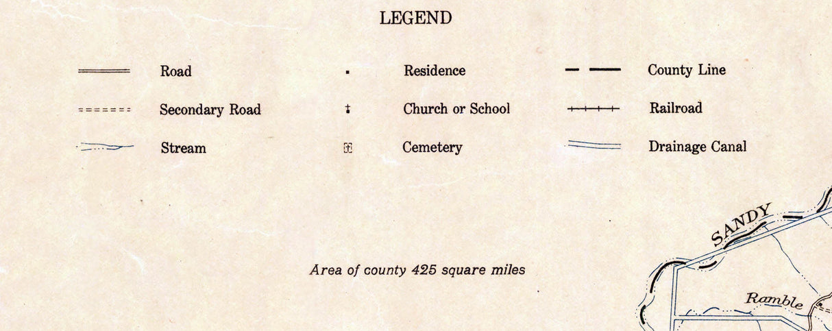 1922 Map of Benton County Tennessee