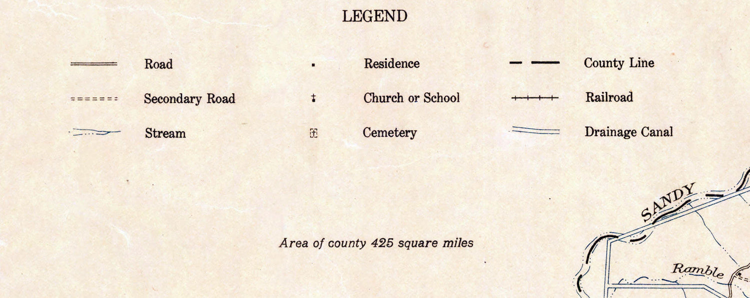 1922 Map of Benton County Tennessee