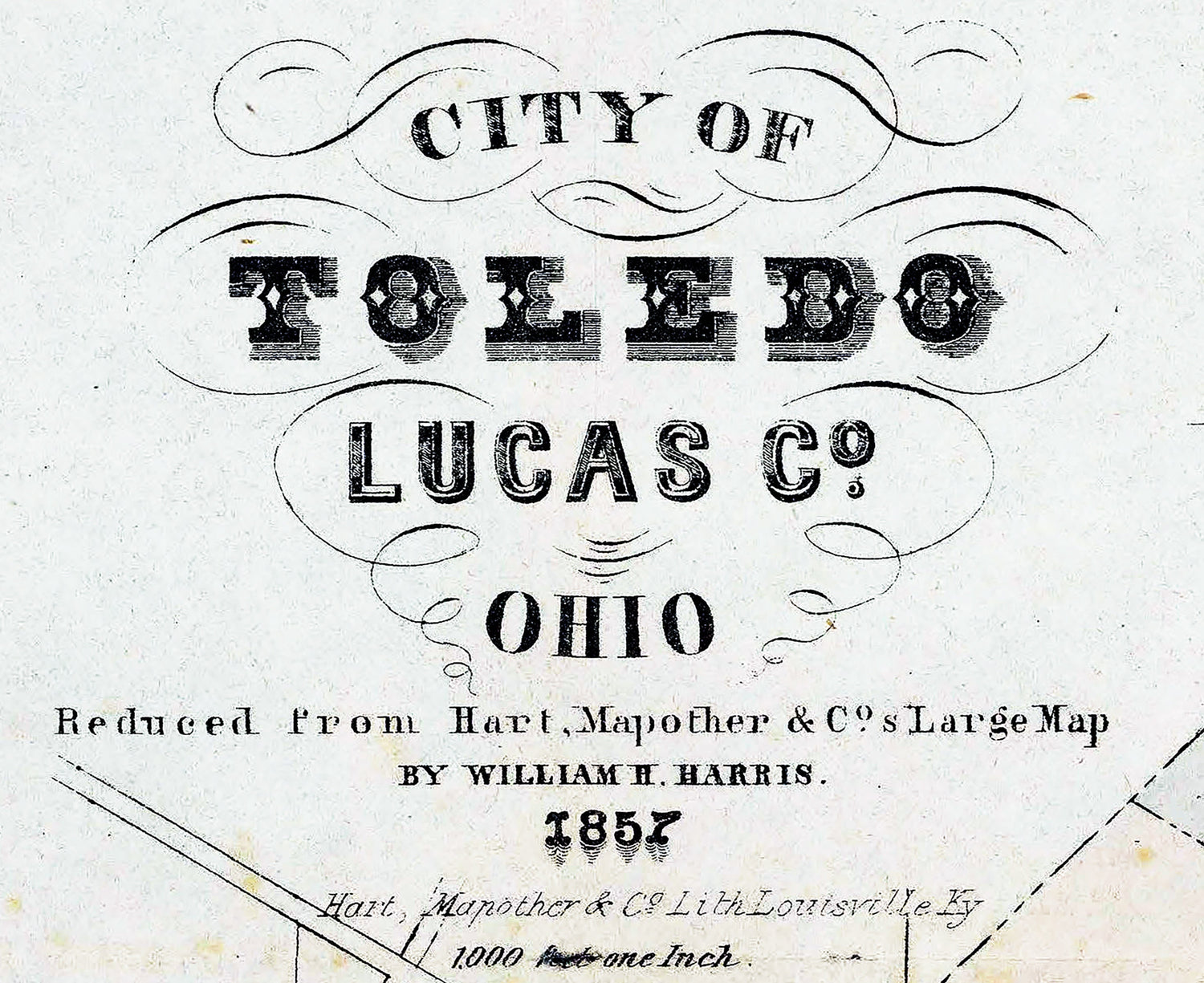 1857 Map of Toledo Ohio