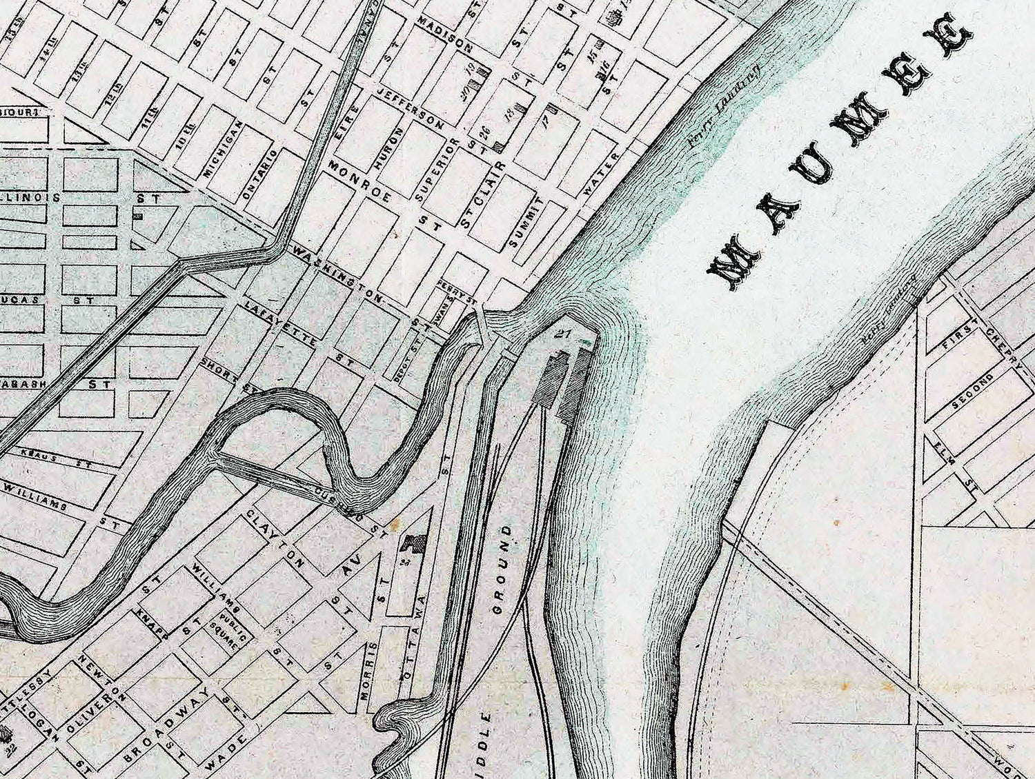 1857 Map of Toledo Ohio