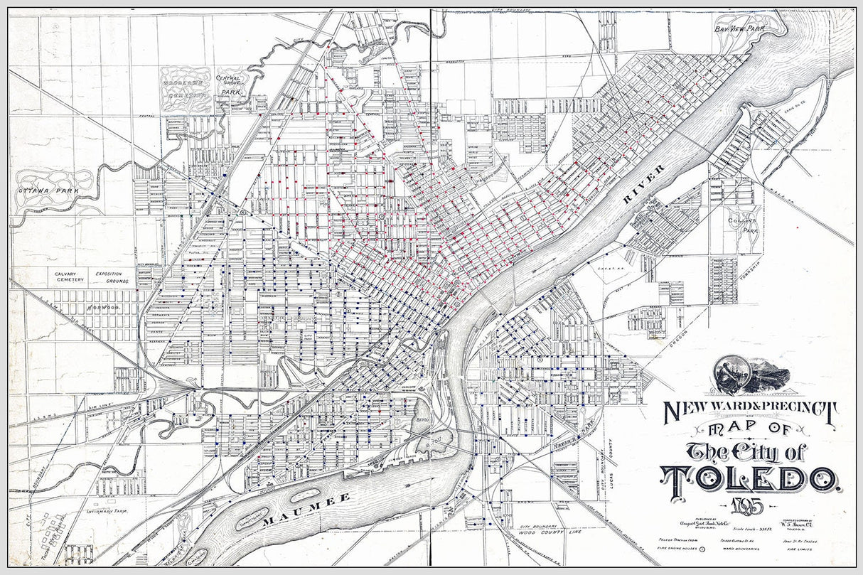 1895 Map of Toledo Ohio