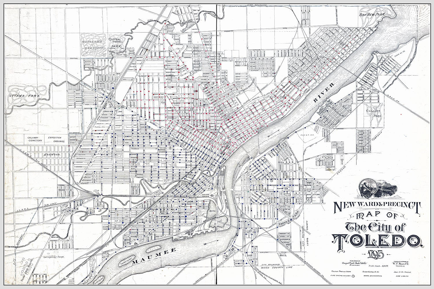 1895 Map of Toledo Ohio