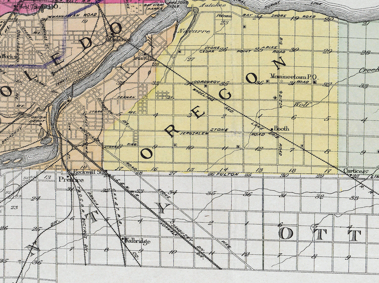 1899 Map of Lucas County Ohio