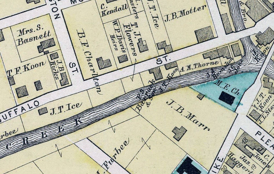 1886 Map of Mannington Marion County West Virginia