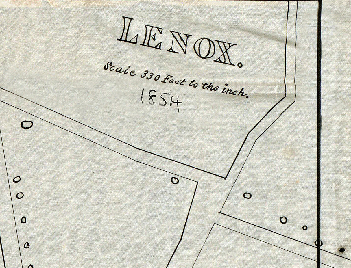 1854 Town Map of Lenox Berkshire County Massachusetts