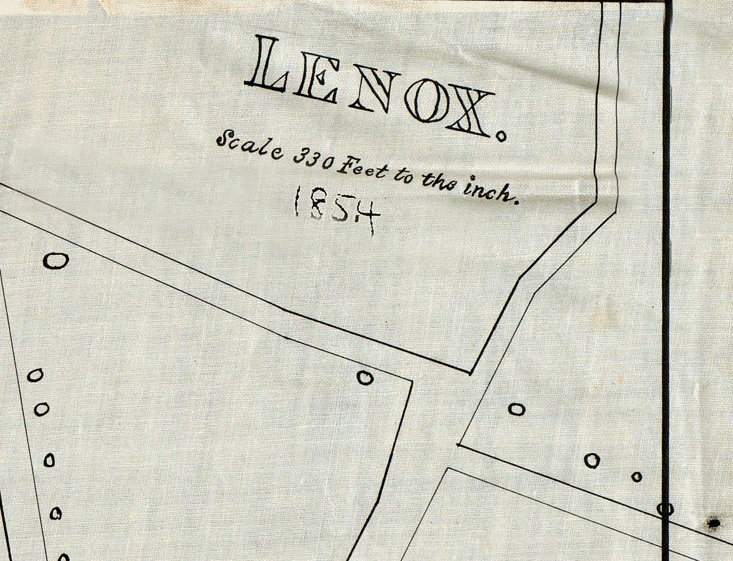 1854 Town Map of Lenox Berkshire County Massachusetts