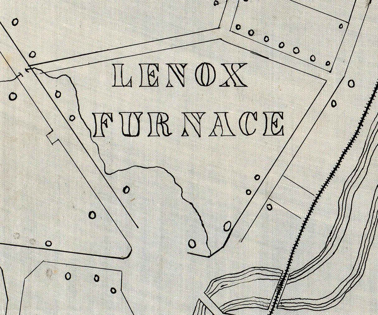1854 Town Map of Lenox Berkshire County Massachusetts