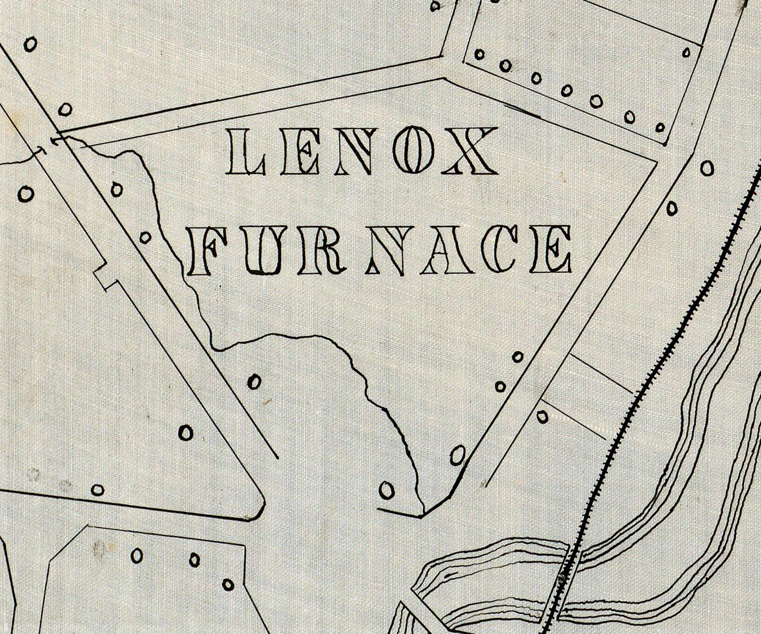 1854 Town Map of Lenox Berkshire County Massachusetts