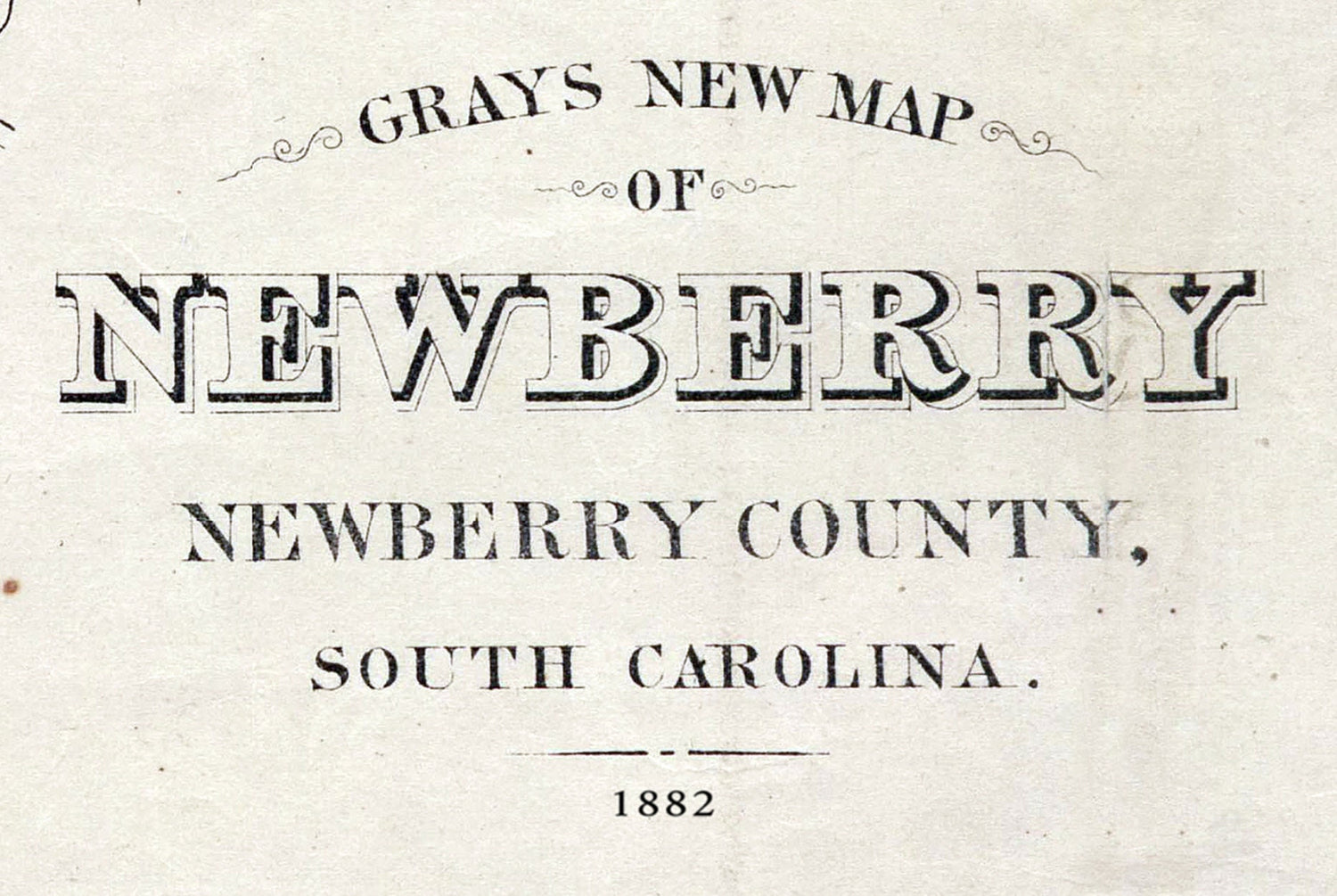 1882 Map of Newberry Newberry County South Carolina