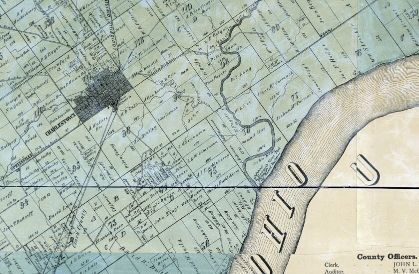 1875 Farm Line Map of Clark County Indiana