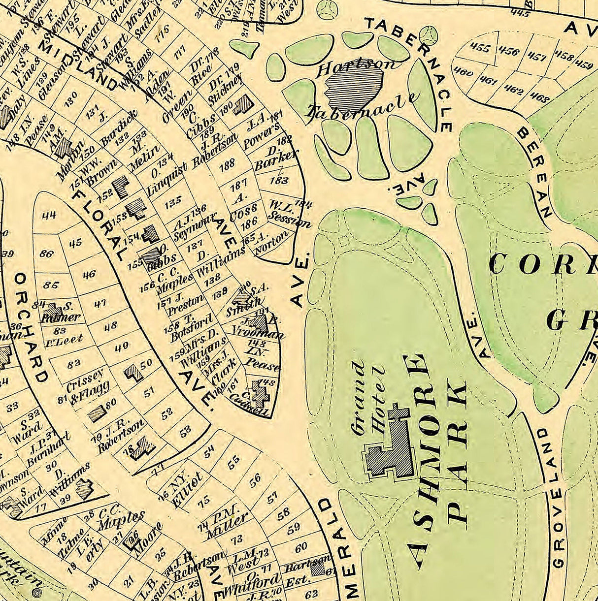 1881 Town Map of Point Chautauqua Chautauqua County New York