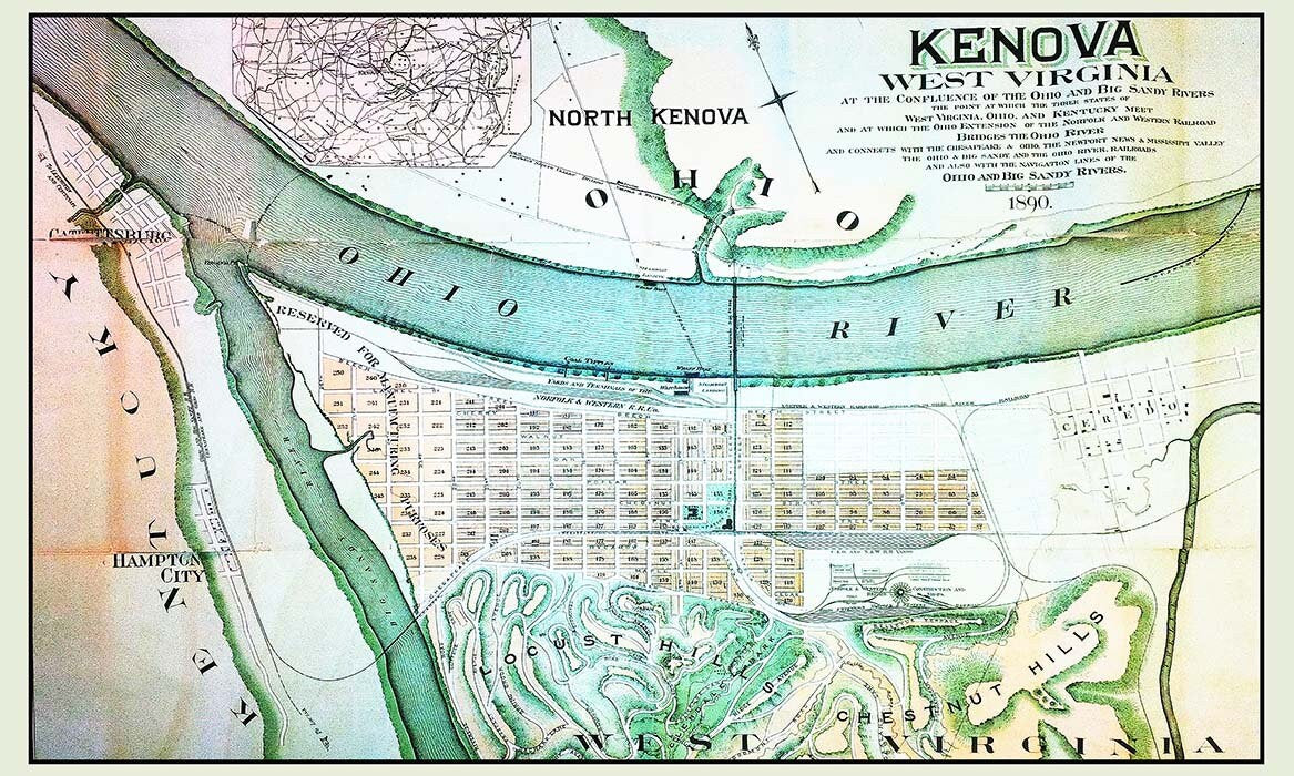 1890 Map of Kenova West Virginia