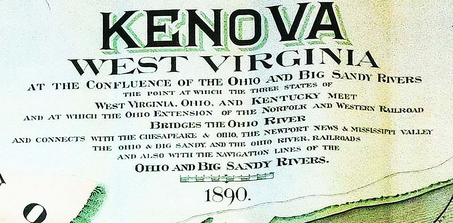 1890 Map of Kenova West Virginia